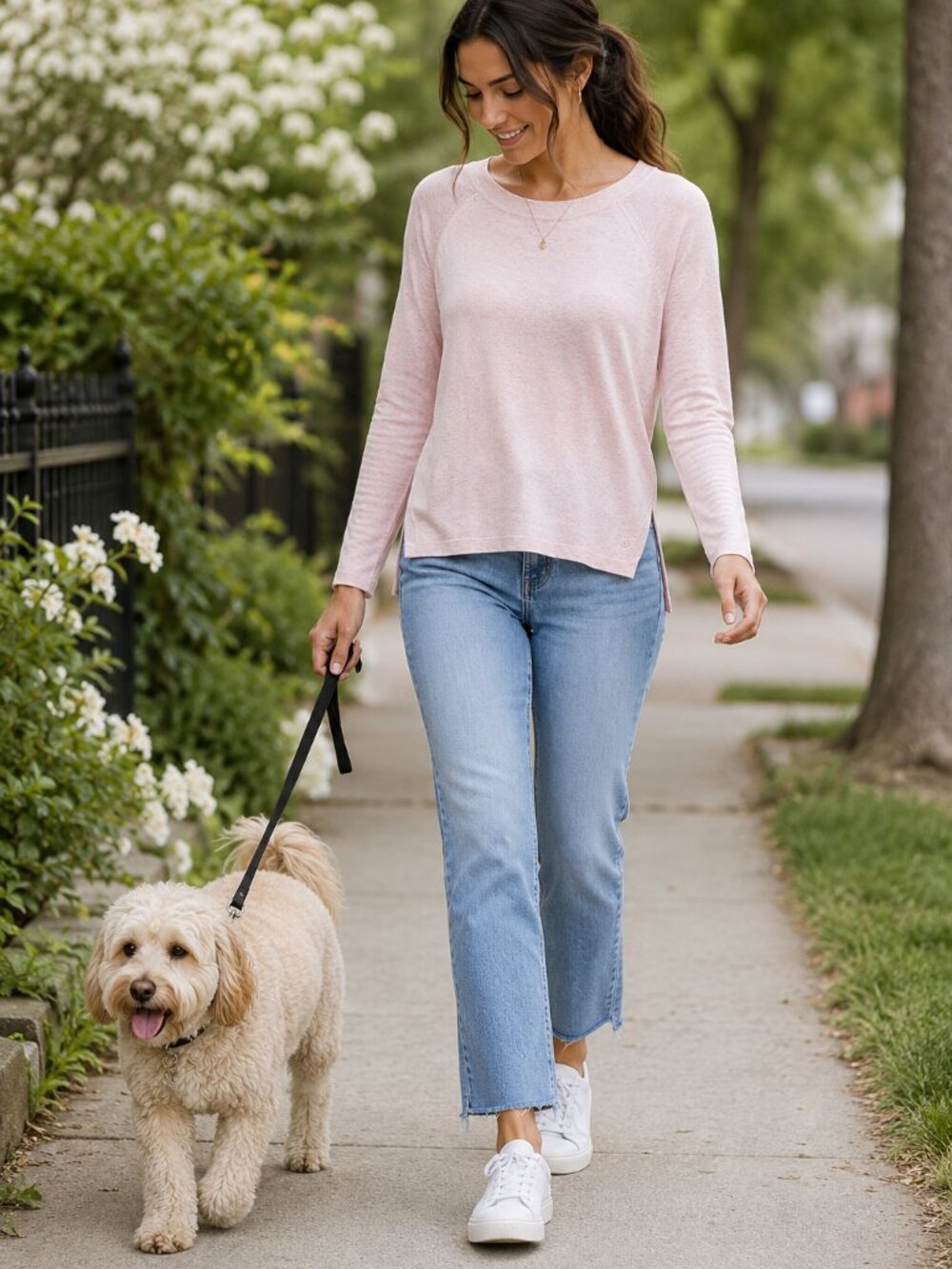 NWT Bench Soft Pink Lightweight Knit Sweater Top | Size M | Hi-Low Hem